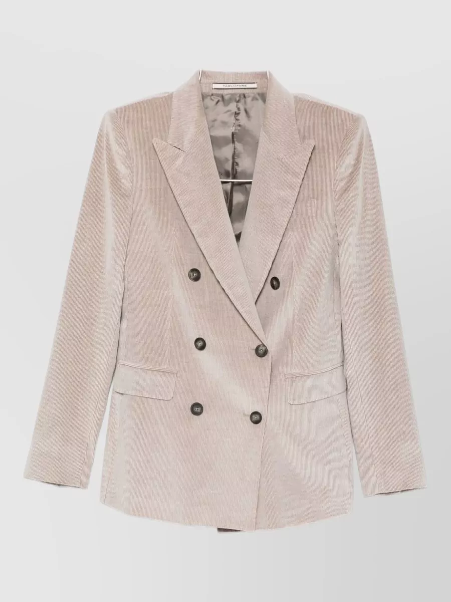 Tagliatore cotton cashmere corduroy double-breasted trouser suit