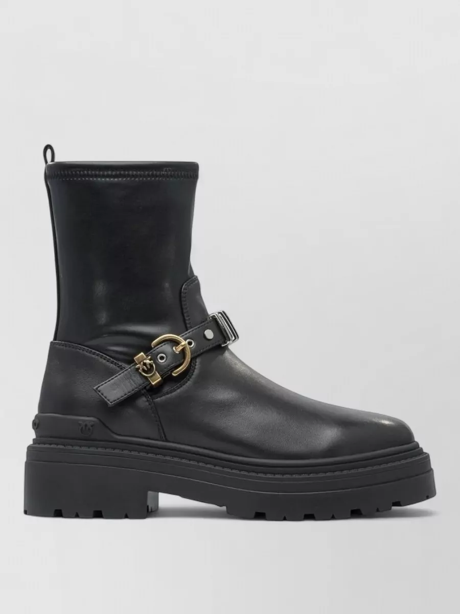 Pinko Leather Ankle Boots