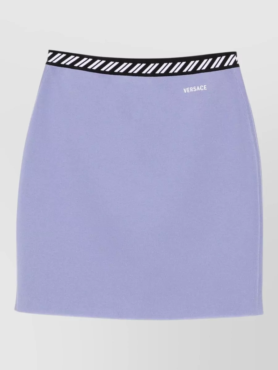 Versace cotton knit mini skirt
