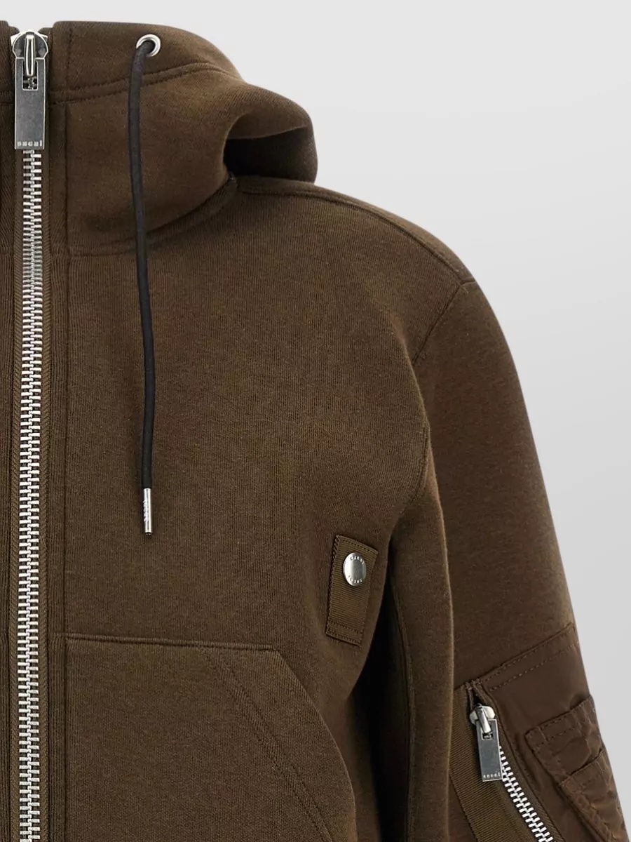 Sacai Ribbed Hooded Bomber Jacket