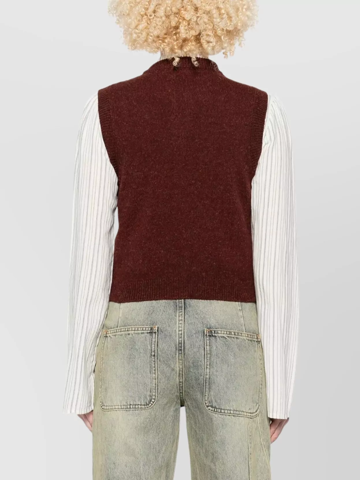 A.p.c. Cable Knit Sleeveless Jumper And Buttons
