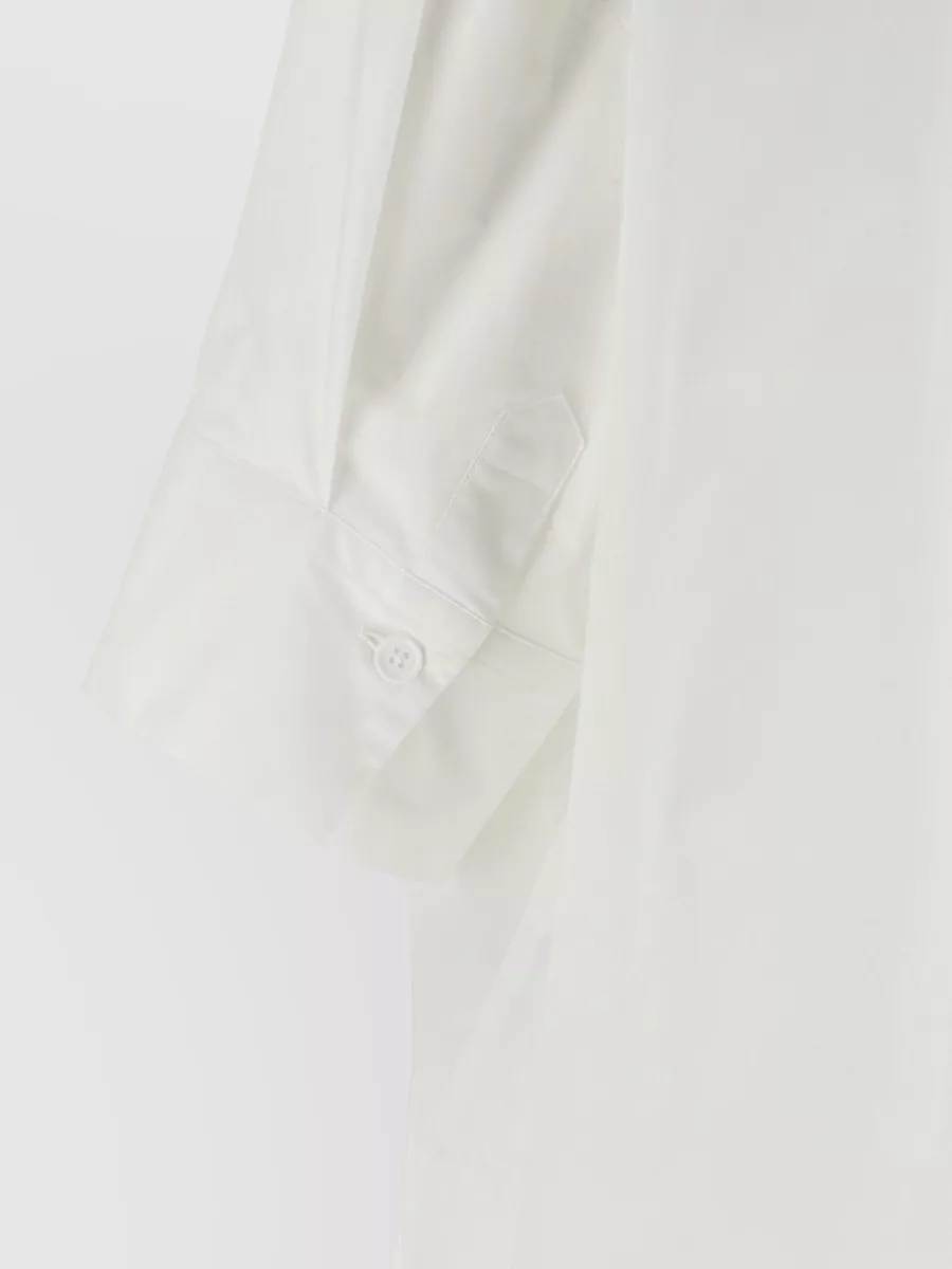 P.a.r.o.s.h. Pleated Asymmetric Cotton Shirt