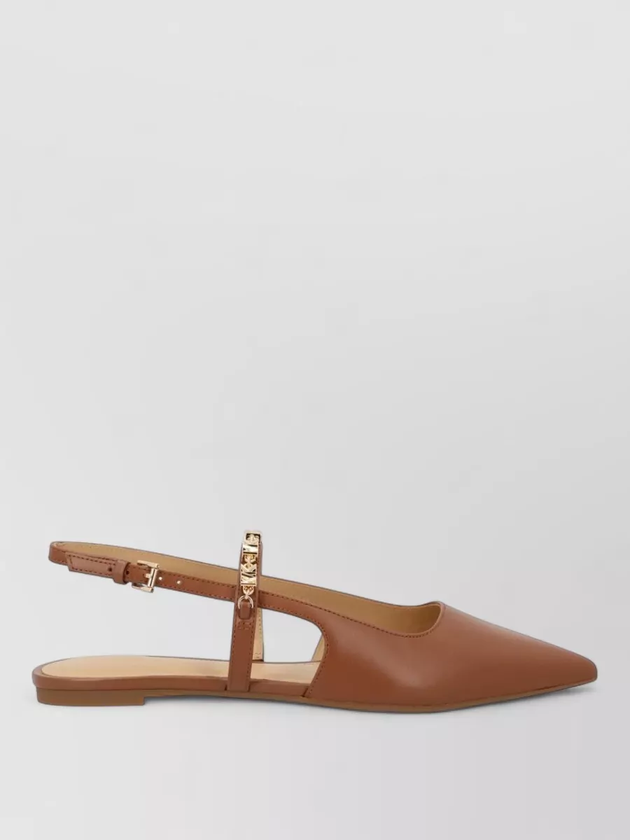 Michael Kors Leather Dina Flex Sling Ballerina Shoes