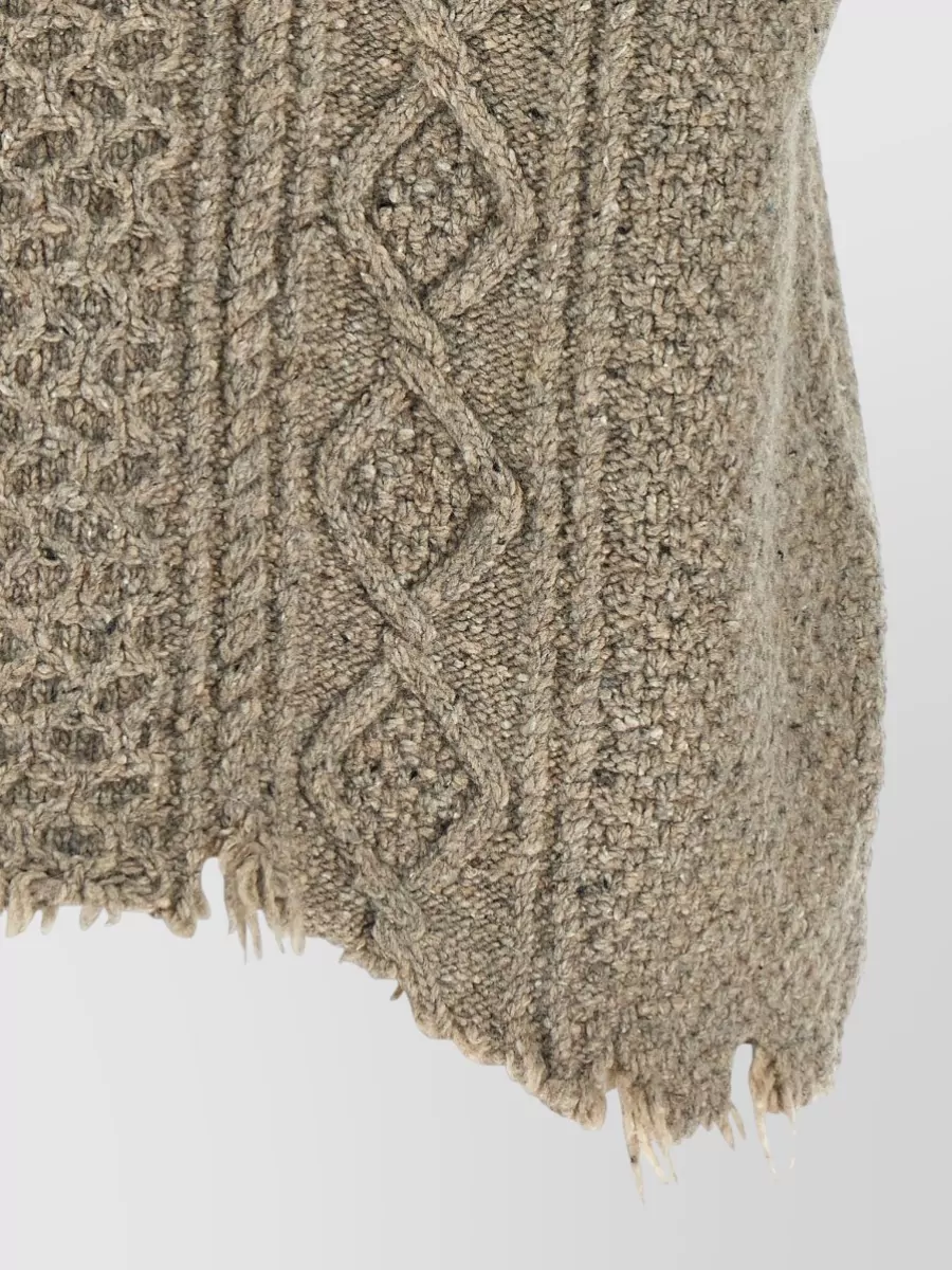 R13 Cable-Knit Wool Boyfriend Vest