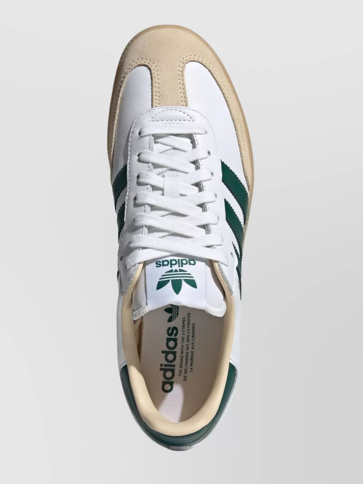 Adidas Striped Leather Sneakers Featuring Suede Accents