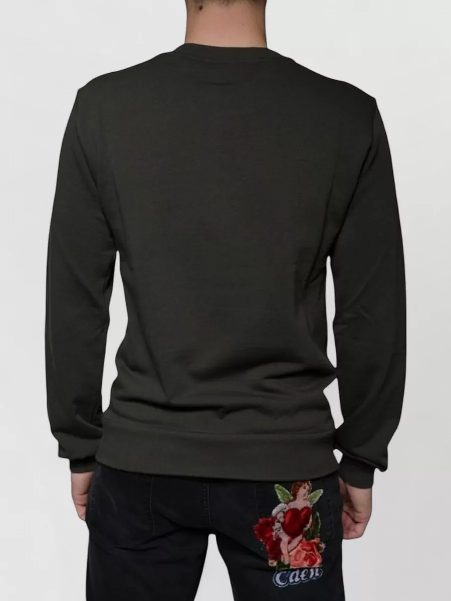 Dolce&Gabbana Cotton Logo-Embroidered Crew-Neck Sweatshirt