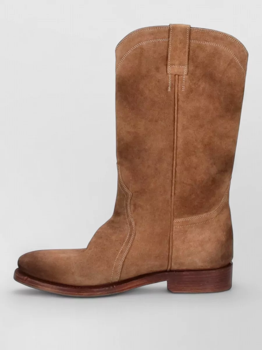 Jil Sander Suede Leather Ankle Boots