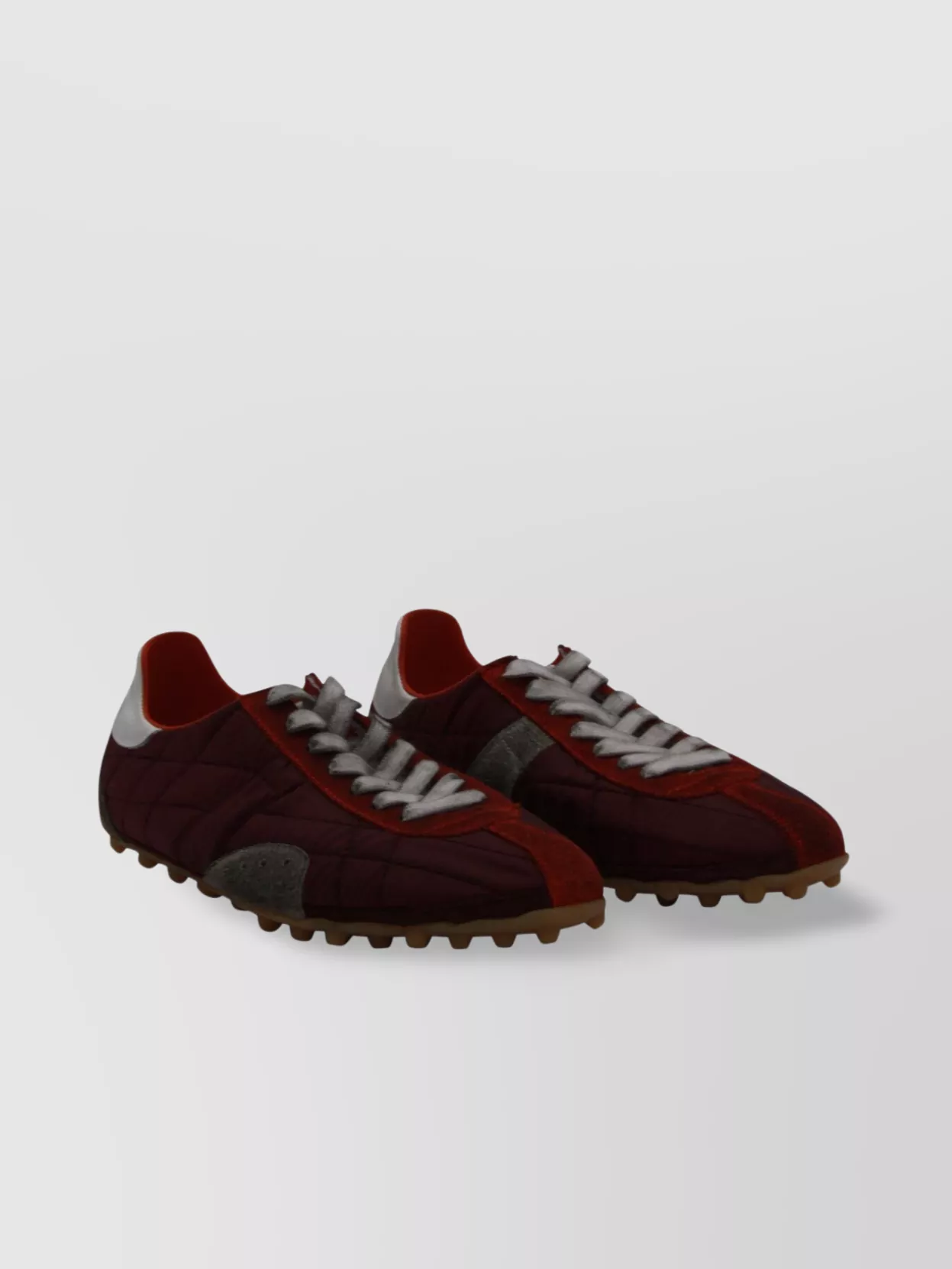 Maison Margiela Quilted Low Top Sneakers With Contrast Heel