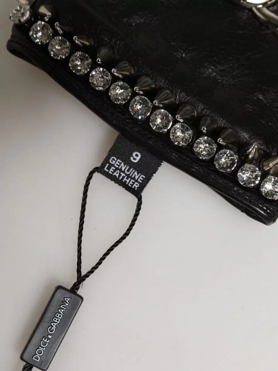 Dolce&Gabbana Leather Embellished Gloves
