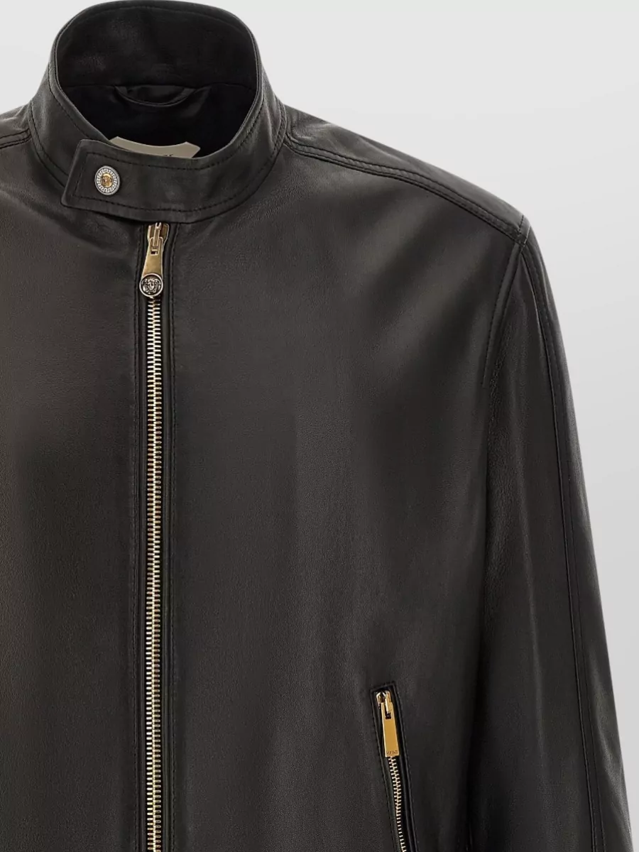Versace Lamb Leather Biker Jacket
