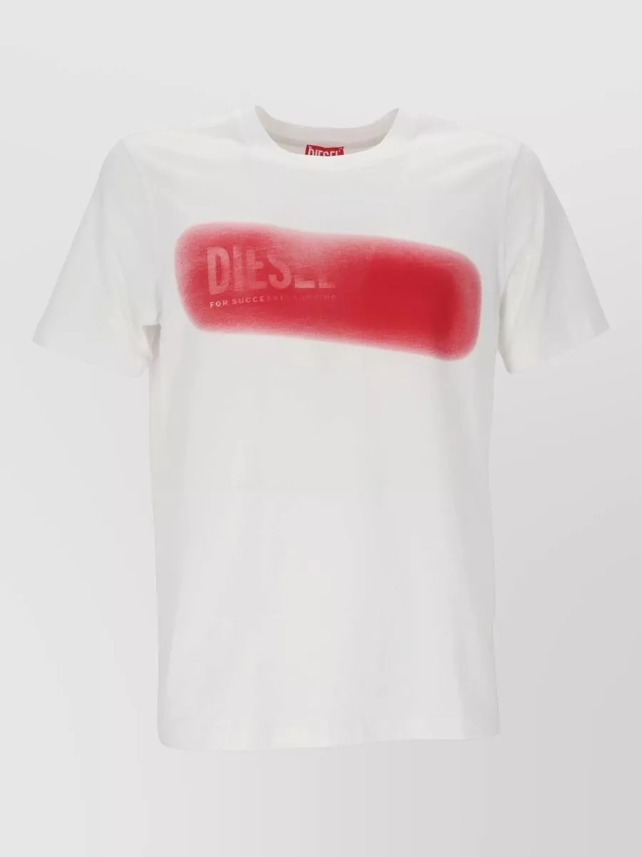 Diesel cotton logo print crew neck t-shirt