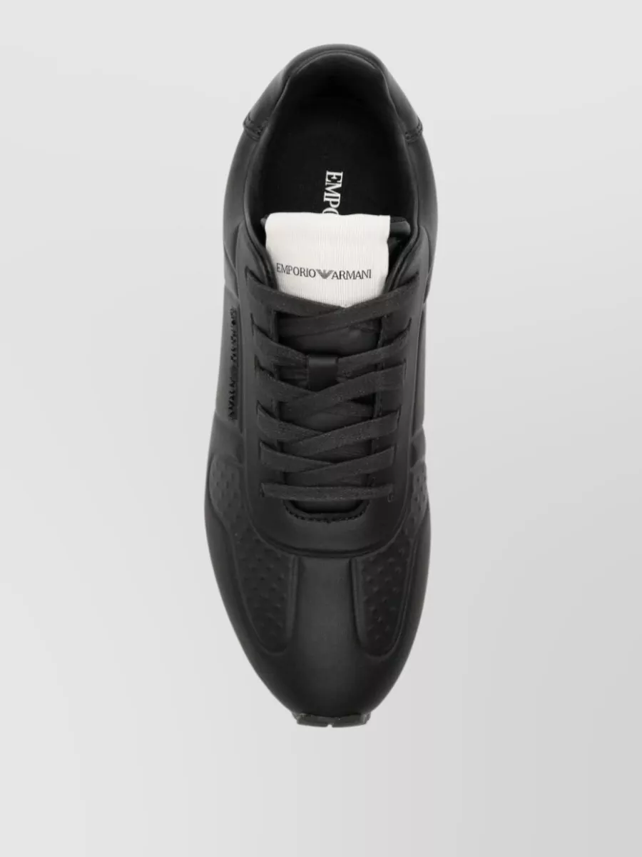 Emporio Armani Leather Low-Top Sneakers