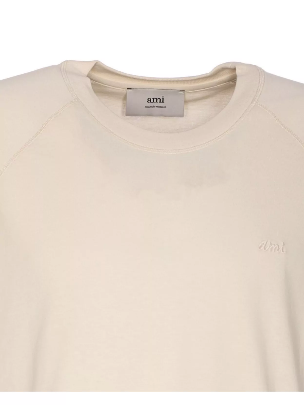 Ami Alexandre Mattiussi Ami Paris Embroidered T-shirt In Neutral