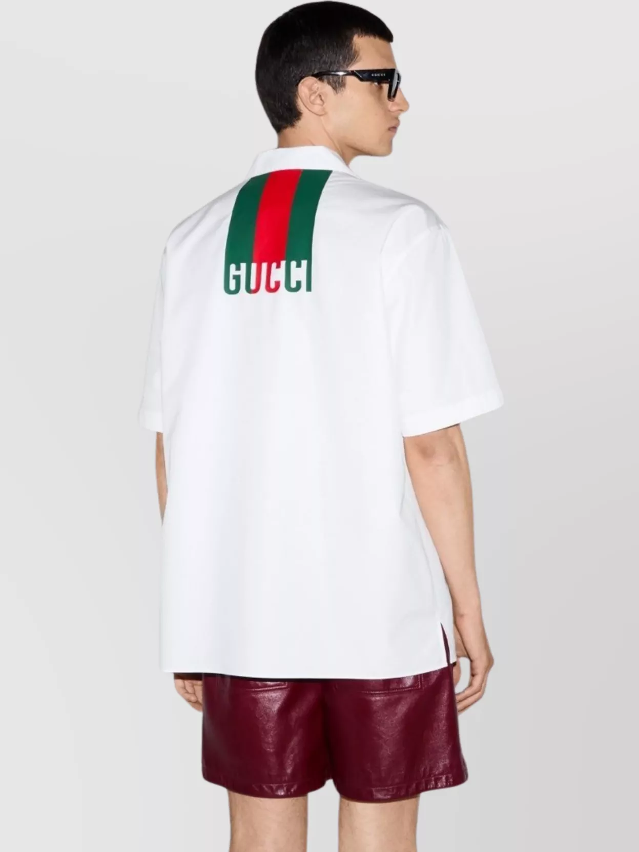 Shop Gucci Web Loop Detail Shirt