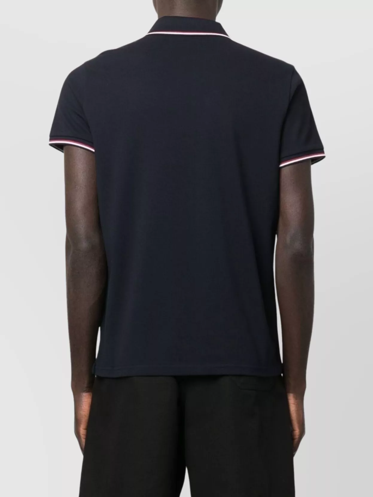 Moncler Polo Collar Short Sleeve T-Shirt With Trim