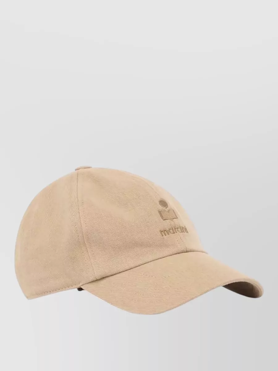 Isabel Marant Tomas Embroidered Baseball Cap Cotton Six Panel