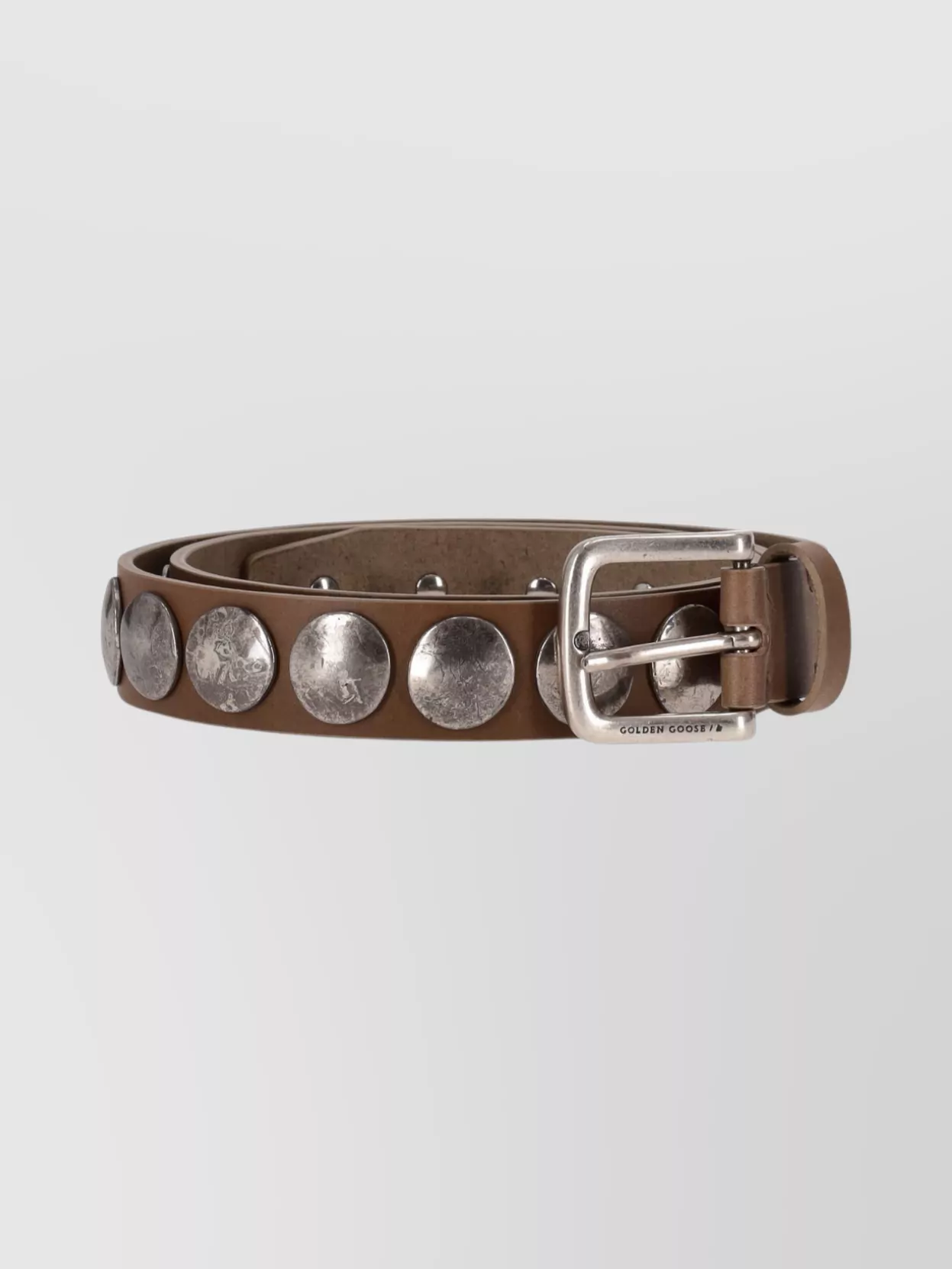 Golden Goose Trinidad Leather Belt Studded Design