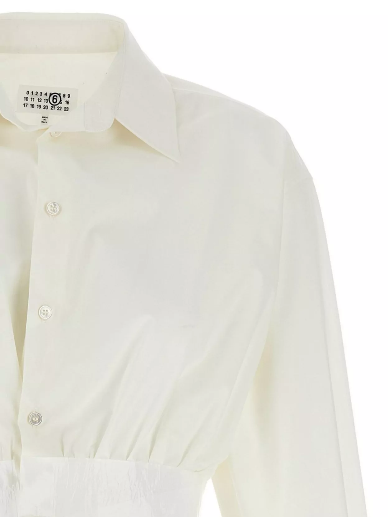 Mm6 Maison Margiela Mm6 By Maison Margiela Tailored Cotton Poplin Shirt In White