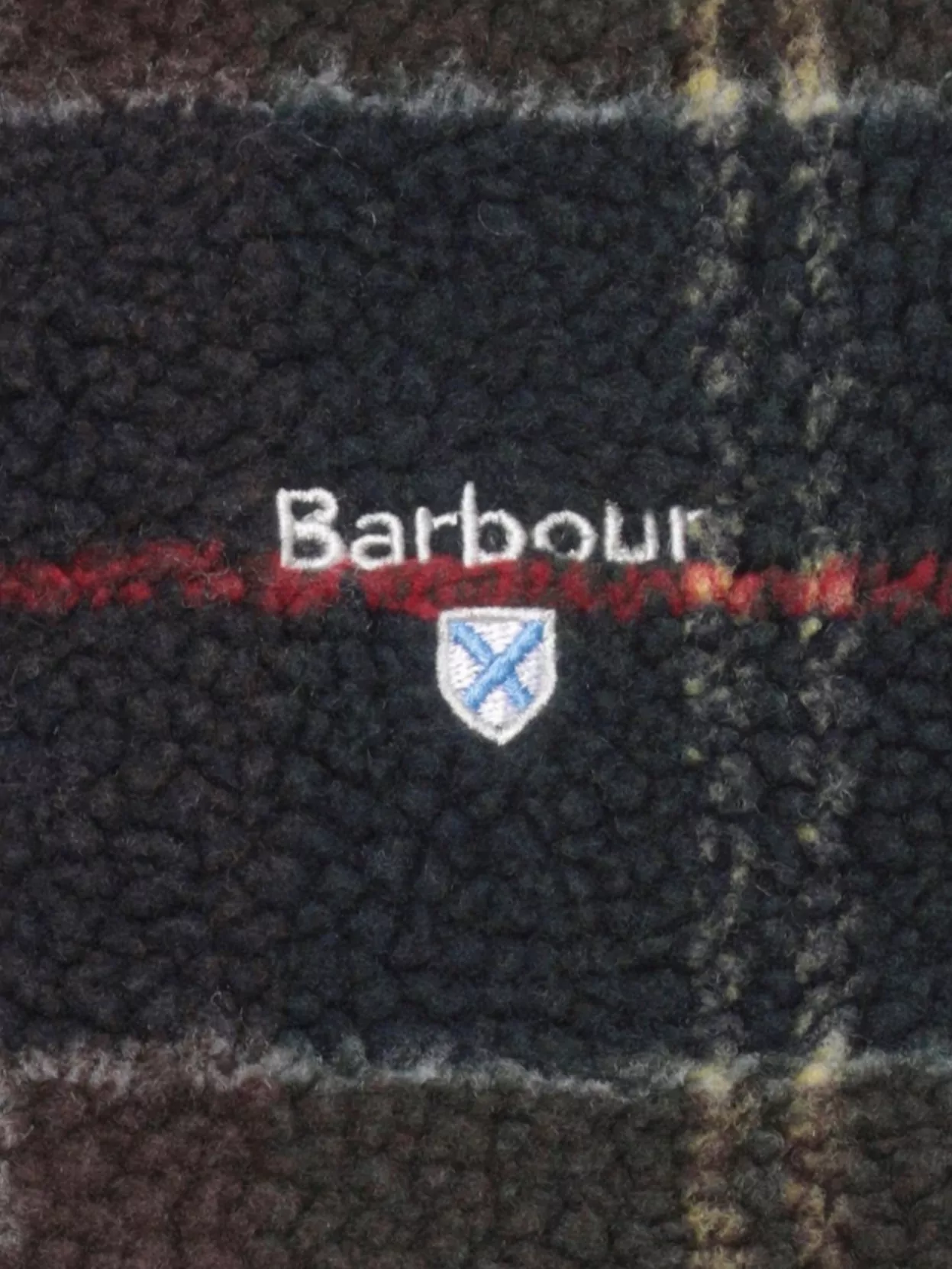 Barbour Tartan Pattern High Neck Short Jacket
