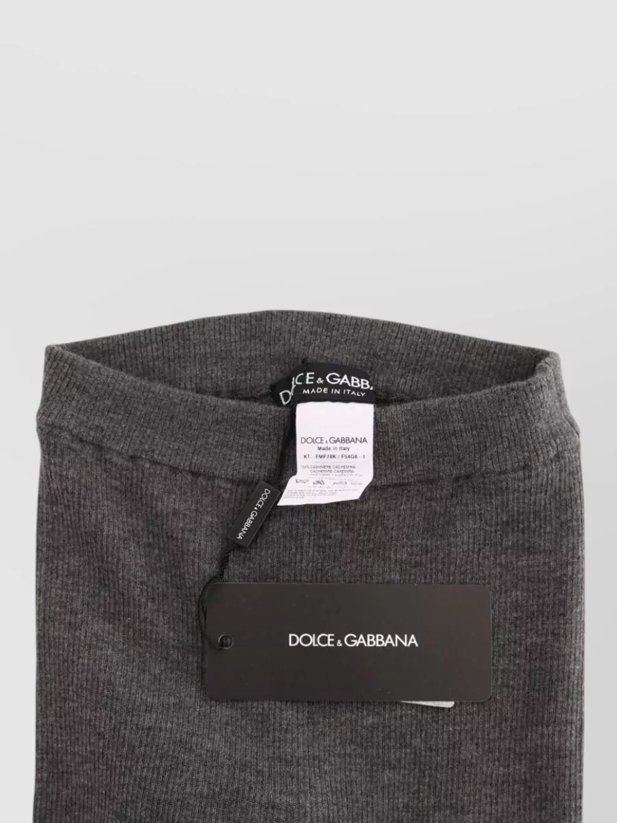 Dolce&Gabbana Cashmere Ribbed Slim-Fit Leggings