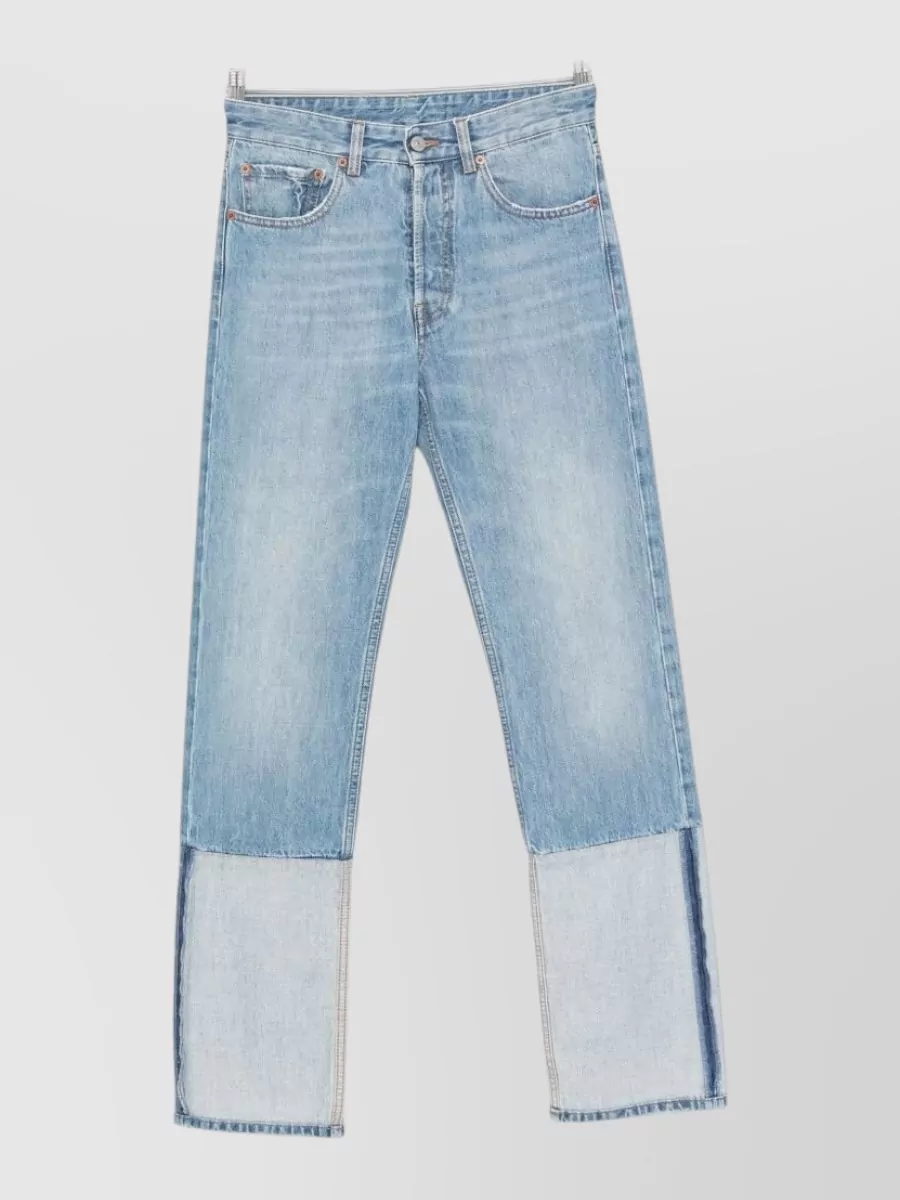 Mm6 Maison Margiela denim patchwork straight-leg jeans