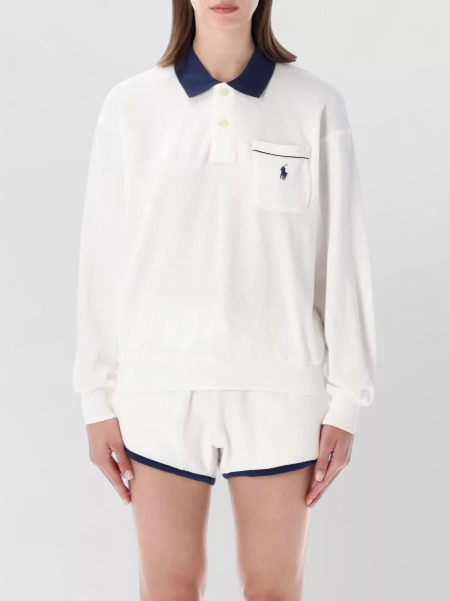 Polo Ralph Lauren Terry Long-Sleeve Polo Shirt