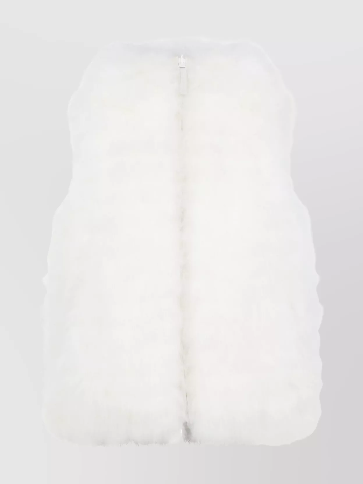 Yves Salomon Hooded Sleeveless Padded Jacket Side Pockets