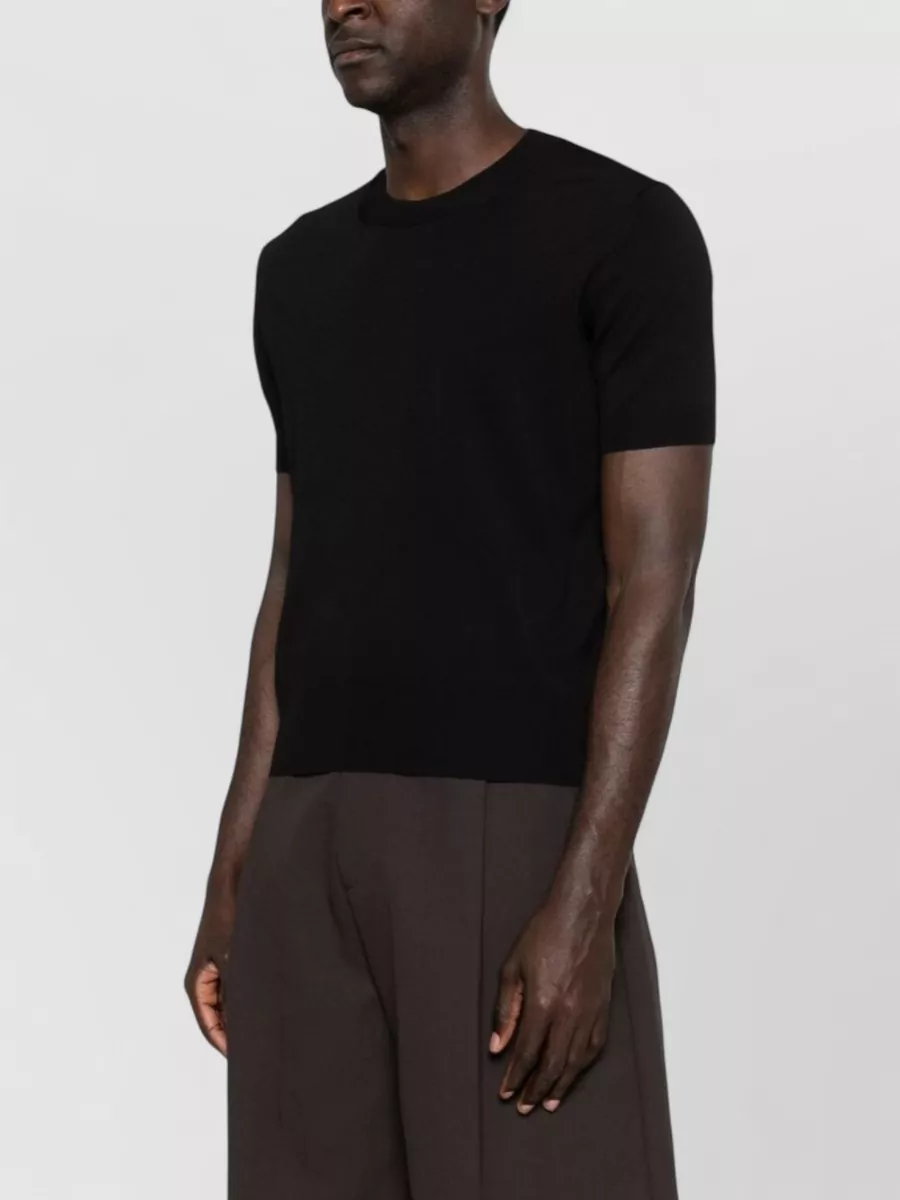 Ami Paris Short-Sleeve Crew-Neck Jumper