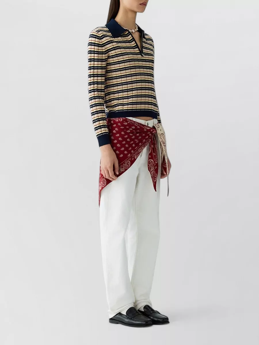 Guest In Residence Silk Track Polo Sweatshirt