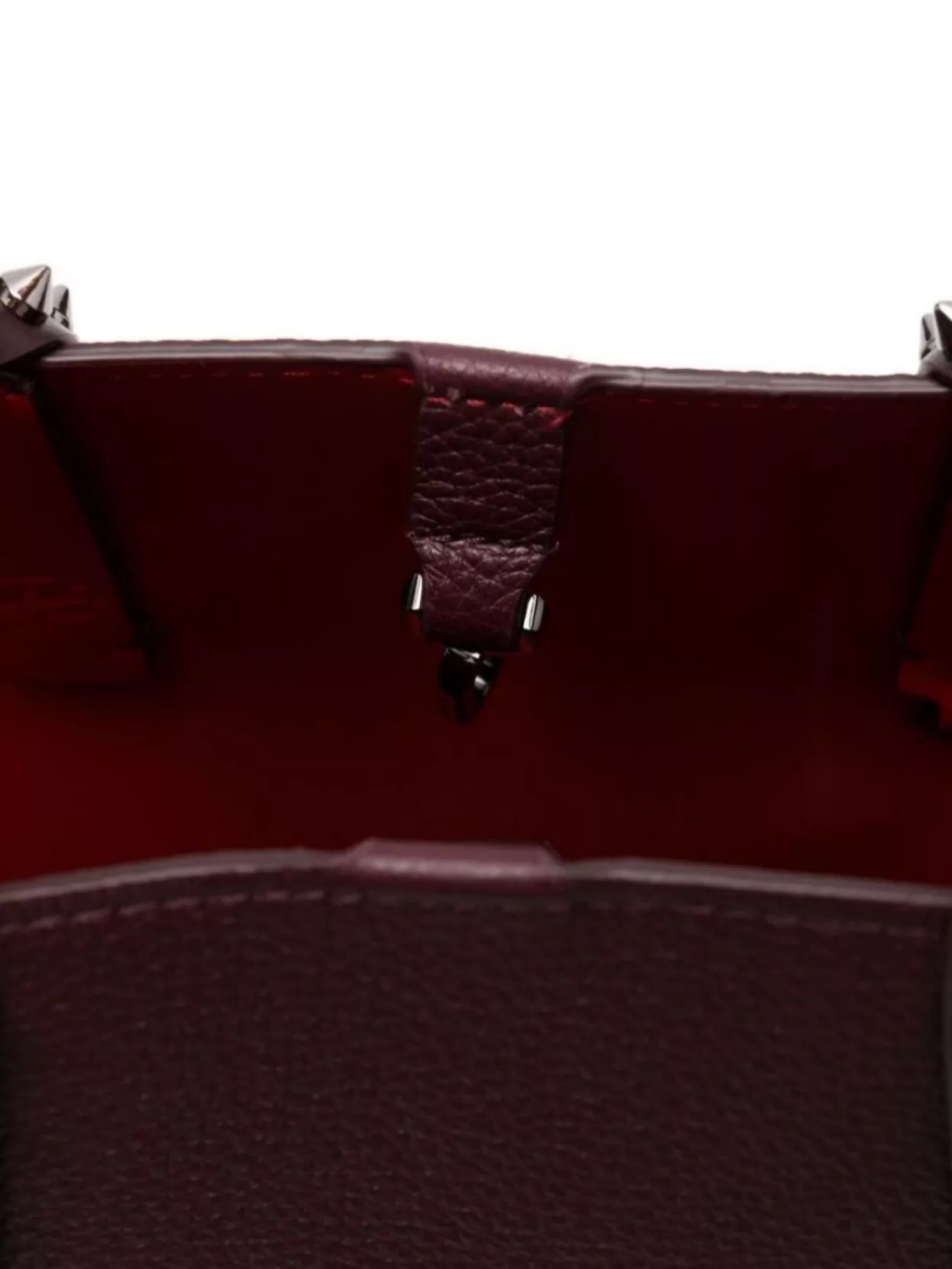 Christian Louboutin Textured Tote Bag Studded Handles