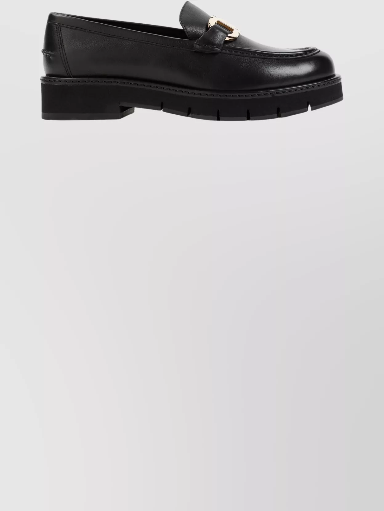 Ferragamo Chunky Sole Loafers Gold Hardware