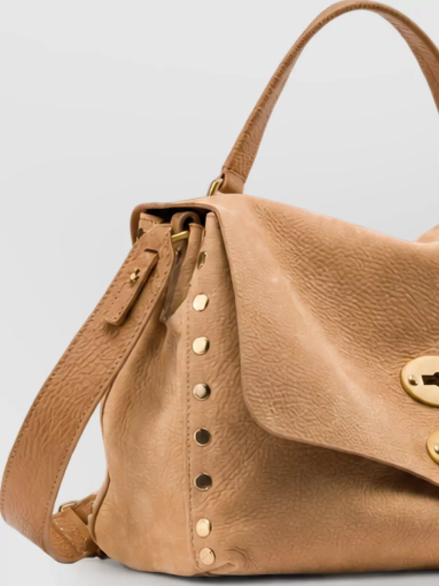 Zanellato Calfskin Postina Jones Nabuk Shoulder Bag