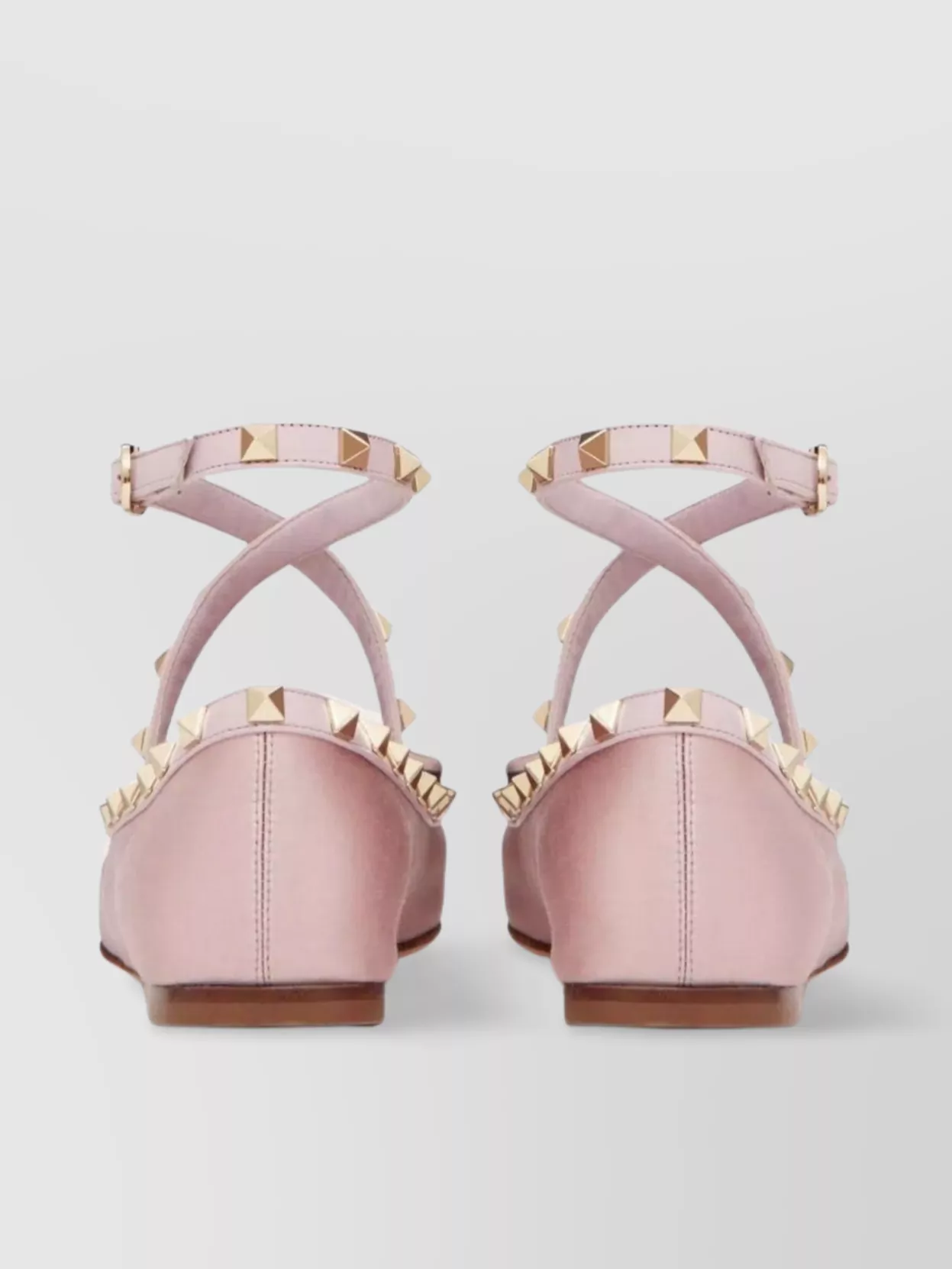 Valentino Satin "rockstud" Ballerina Bow Accent