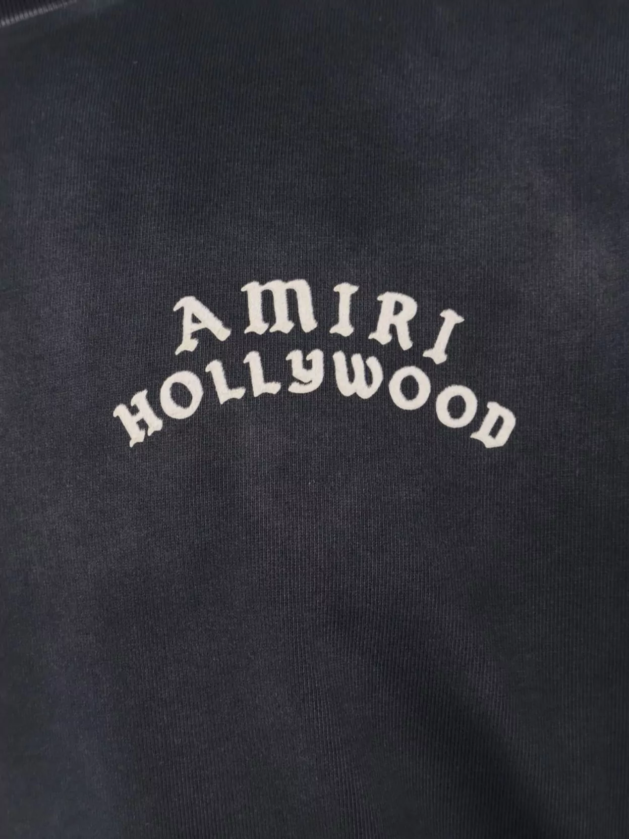 Amiri Black Crewneck T-shirt With Logo Lettering On Front And Rear