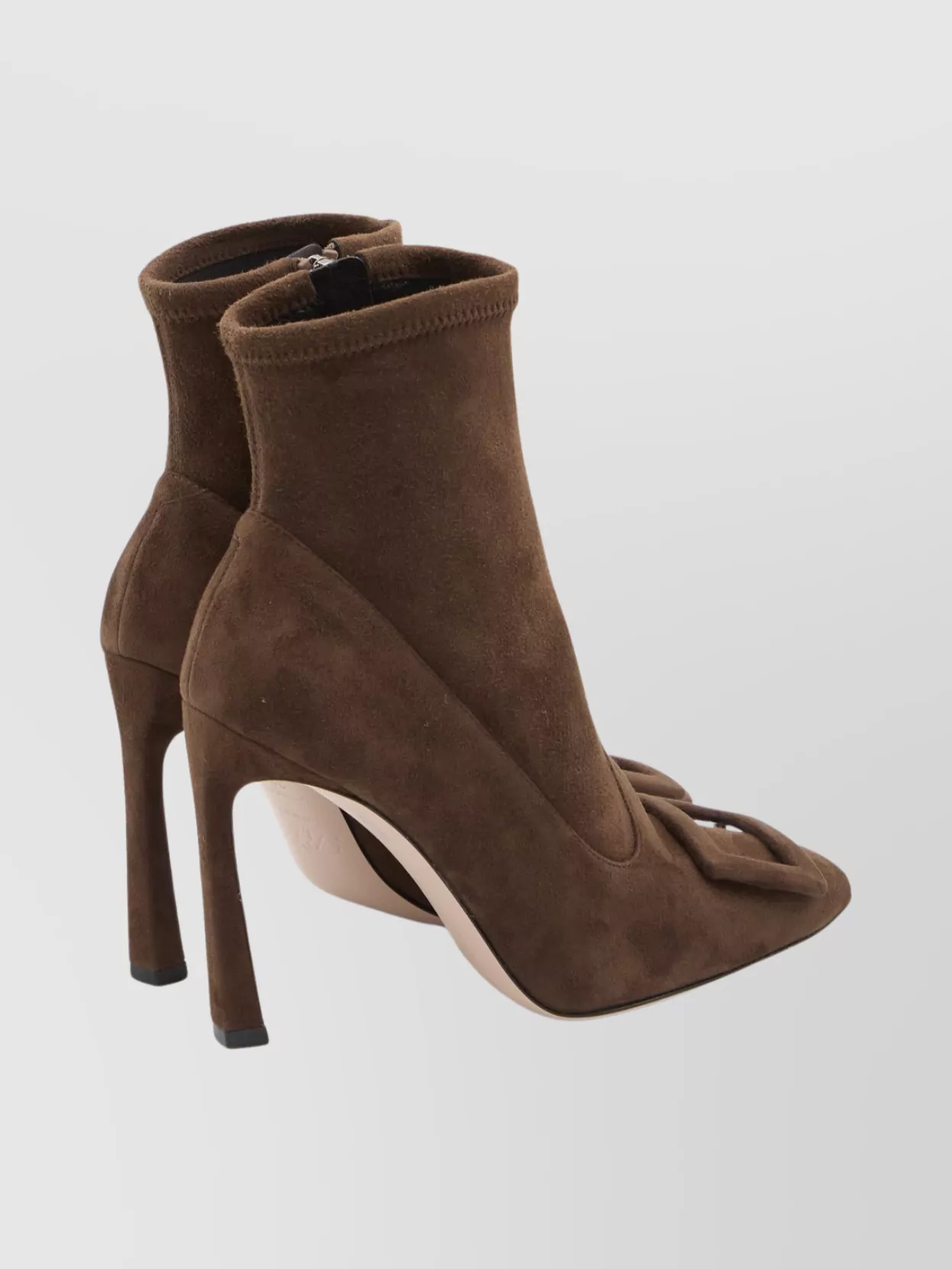 Roger Vivier Suede Ankle Boots Trompette Heel In Multi