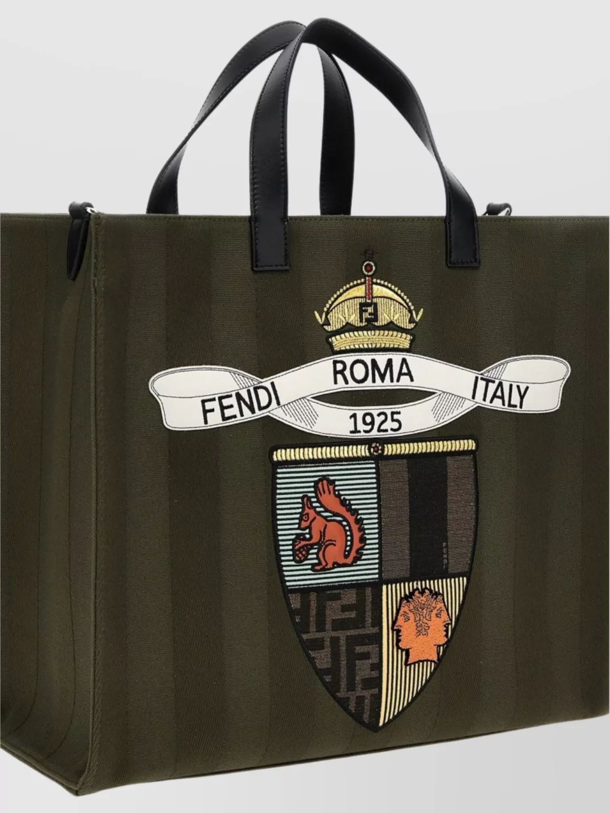 Fendi Structured Tote Bag With Detachable Strap And Top Handles