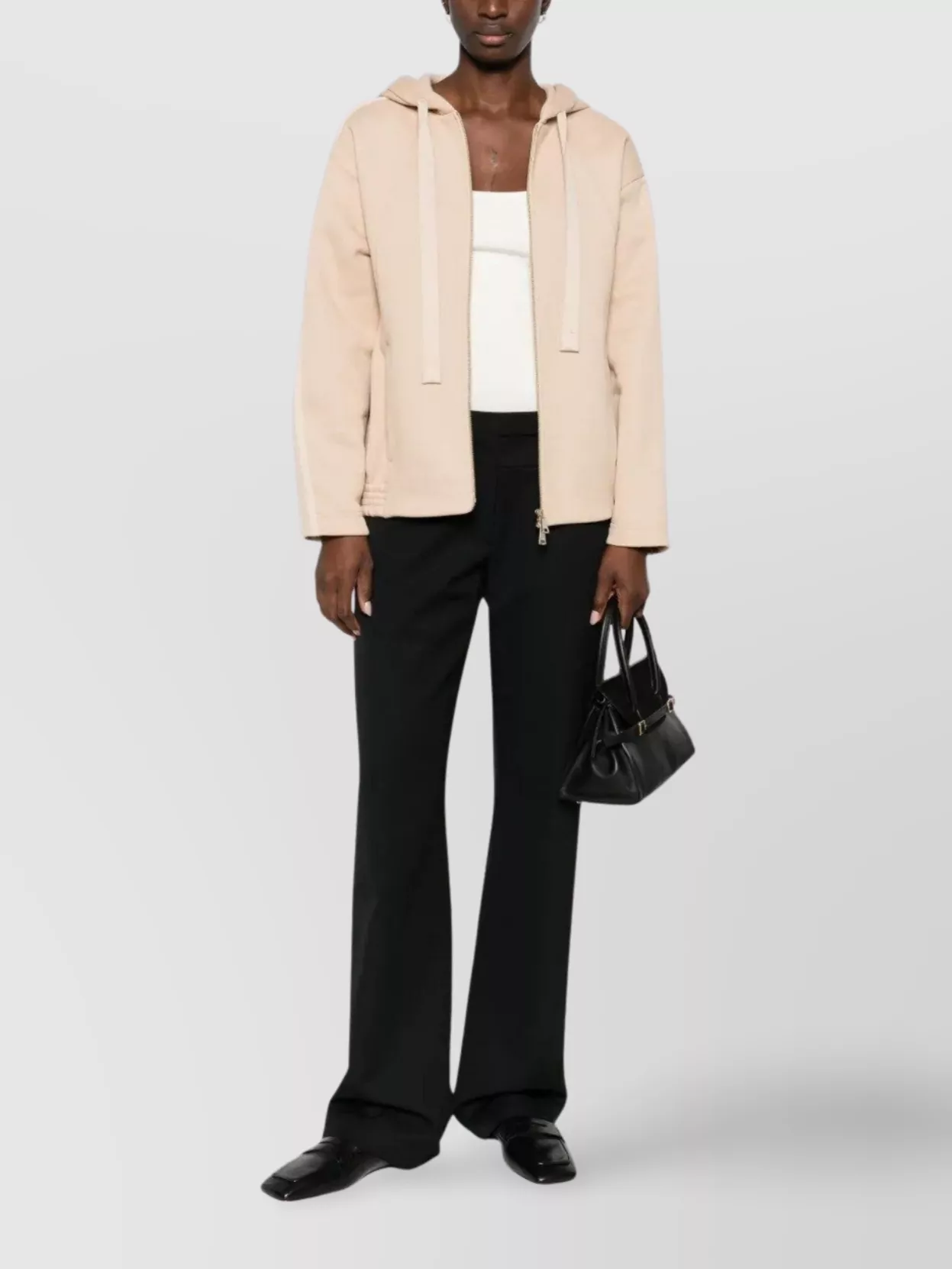 Max Mara Hooded Long Sleeve Sweatshirt And Pockets
