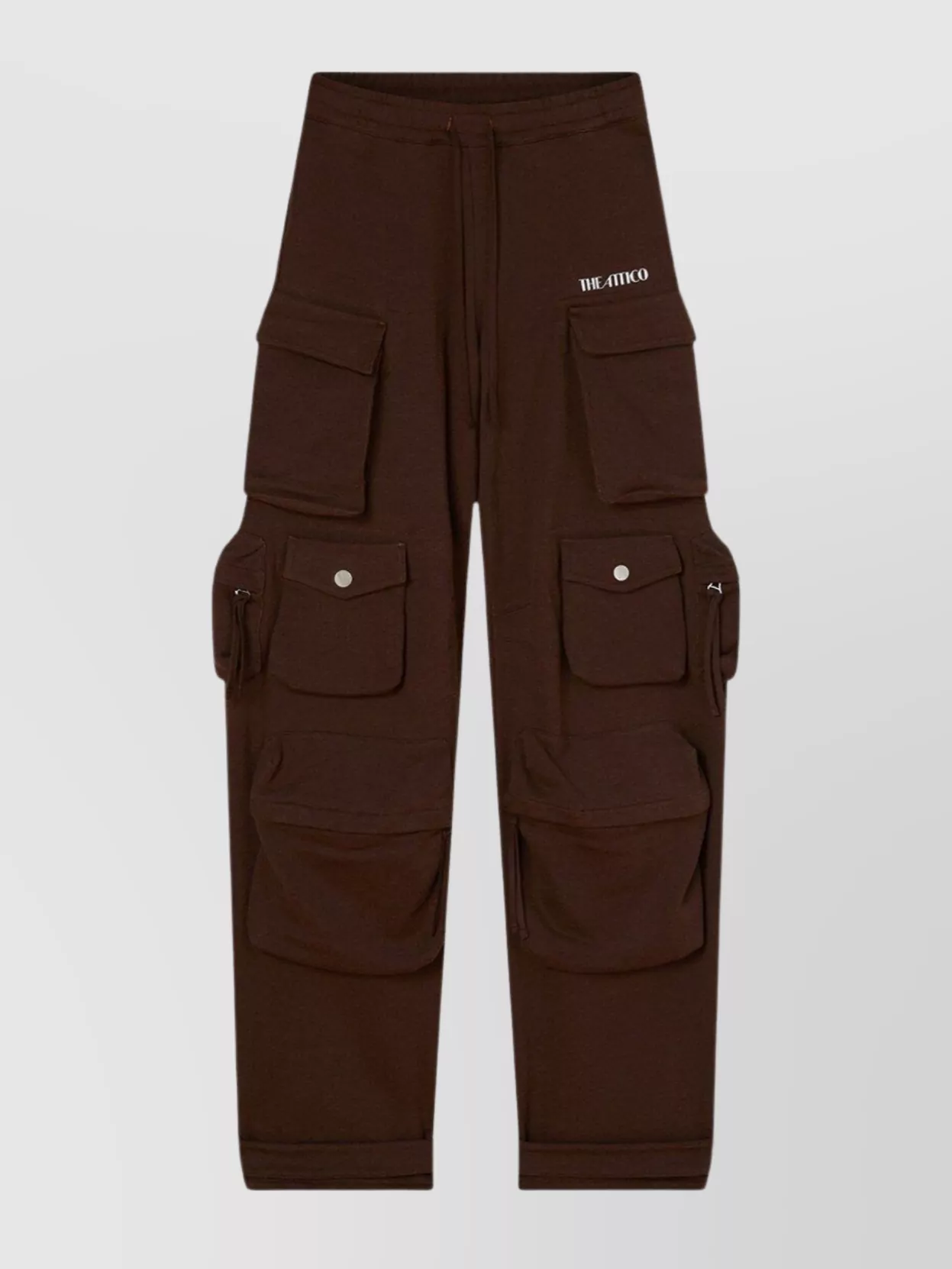 Attico Fern Cargo Pants Drawstring Waist In Brown