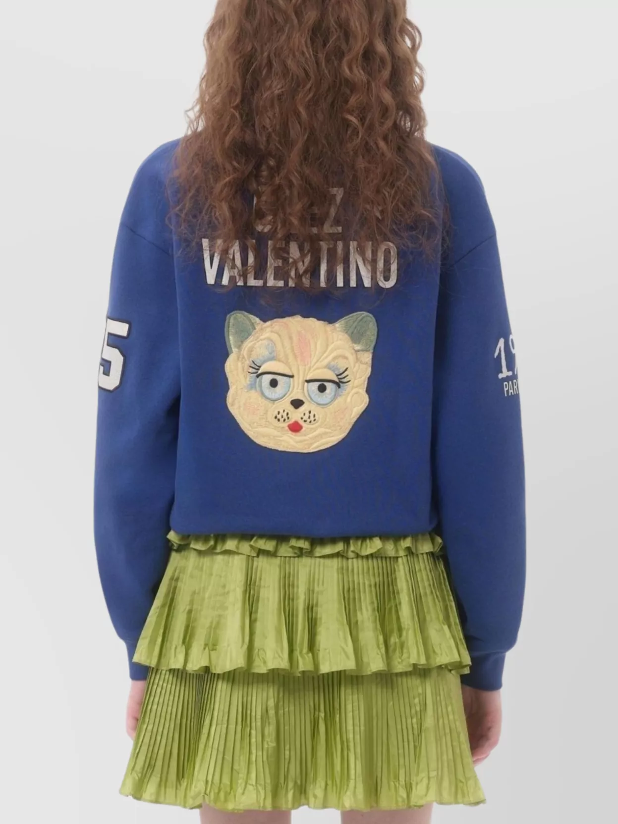 Valentino V And Le Chat De La Maison Sweatshirt In Blue