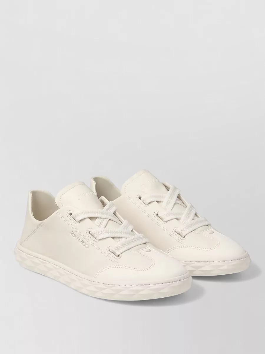 Jimmy Choo Diamond Light Leather Low Top Sneakers
