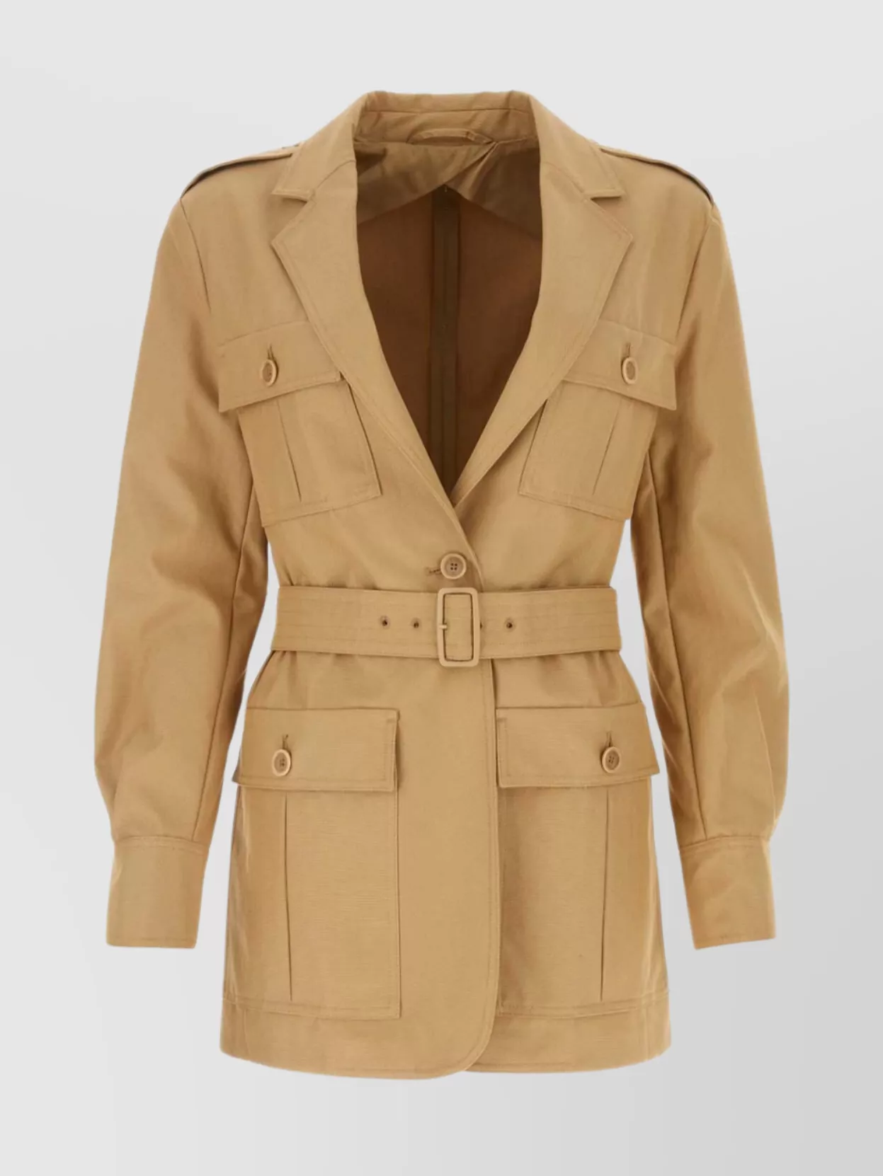 Max Mara Cotton Pacos Jacket Back Vent In Neutral