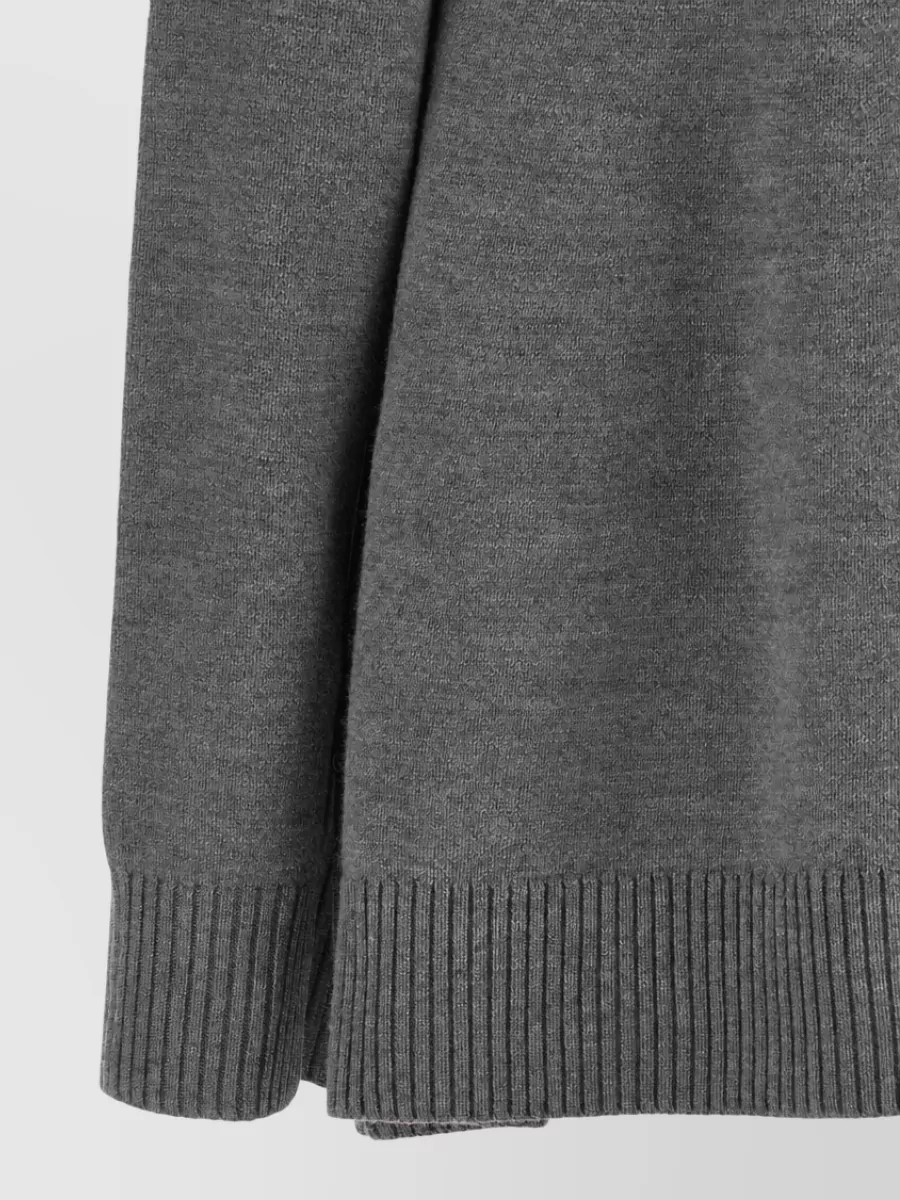 Totême Ribbed Turtleneck Flared Sweater