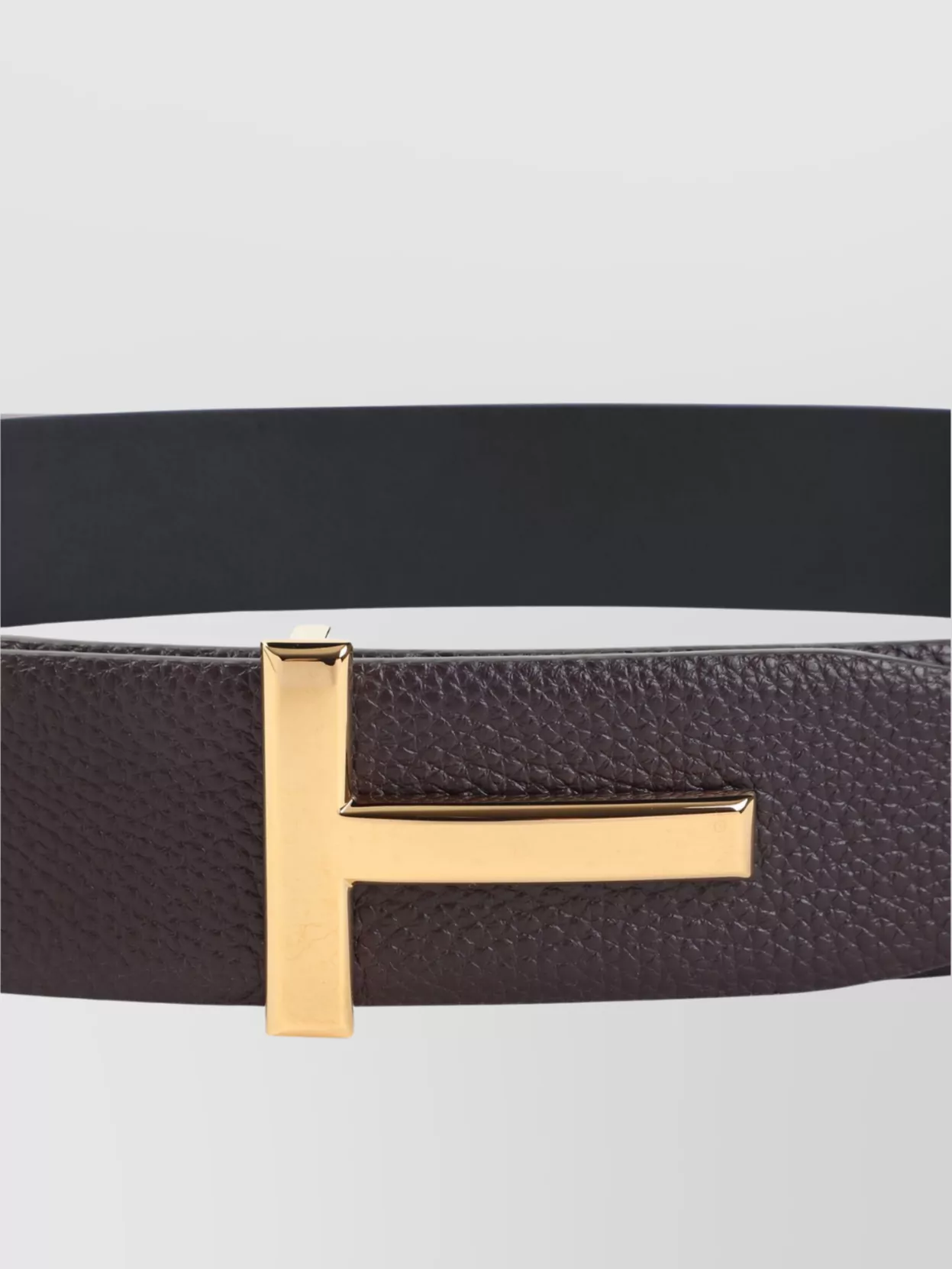Tom Ford T Buckle Reversible Grained Leather Belt
