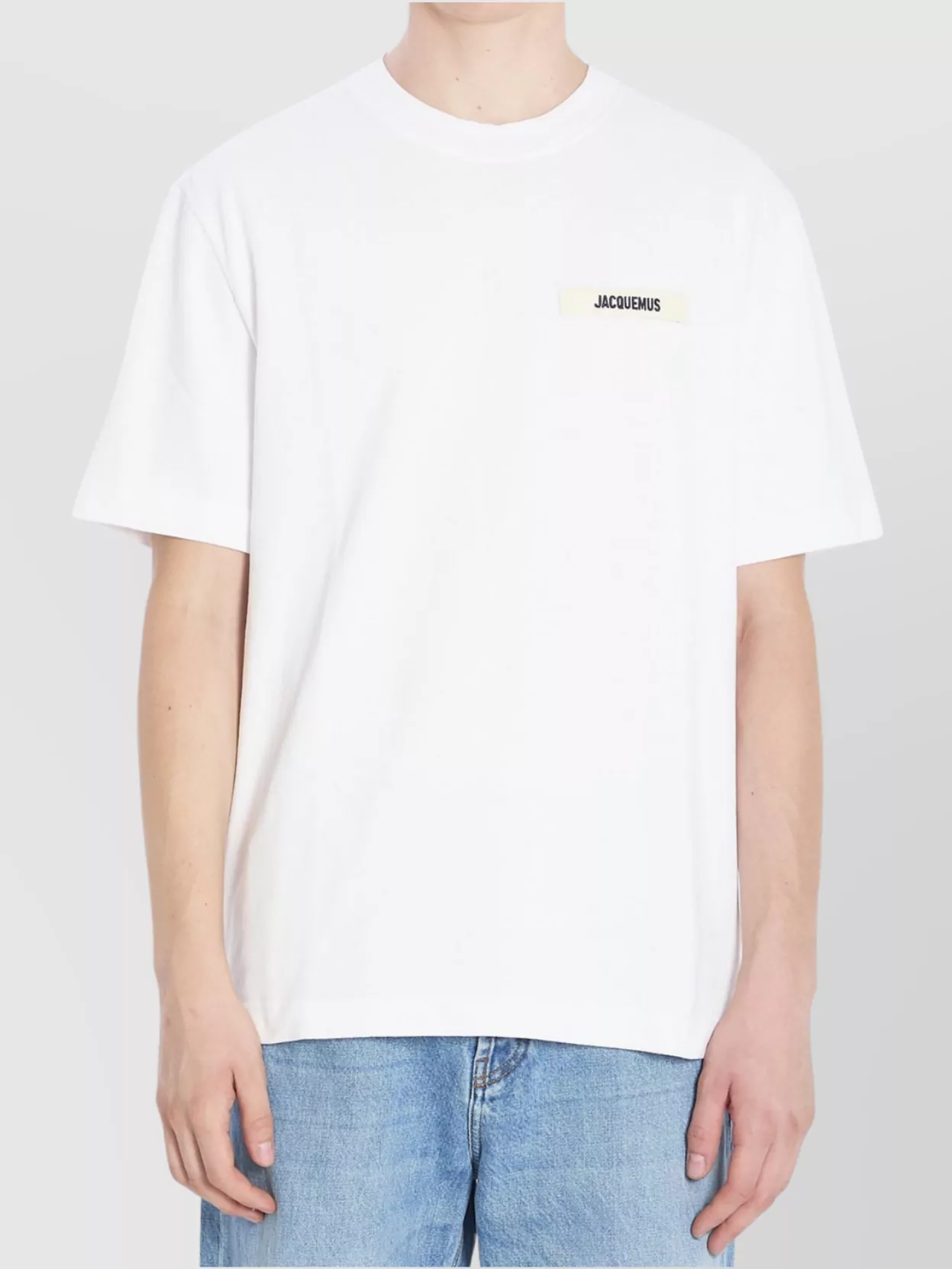 Jacquemus Lightweight Organic Cotton Crewneck T-shirt In White