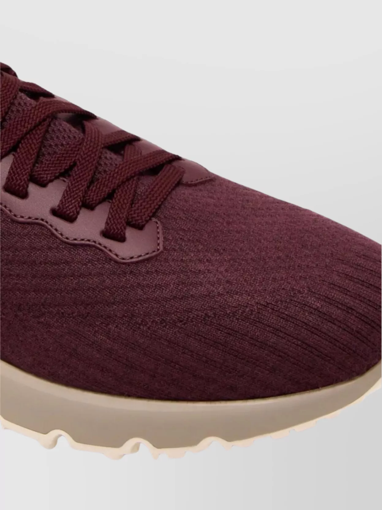 Brunello Cucinelli Men Burgundy Knit And Leather Runners In Burgundy