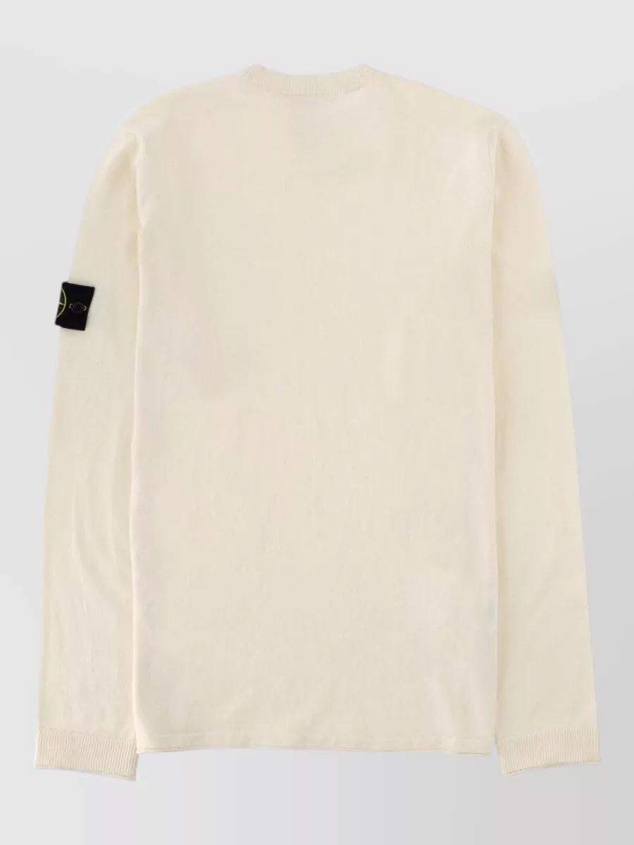 Stone Island Cotton Ribbed Crewneck Sweater