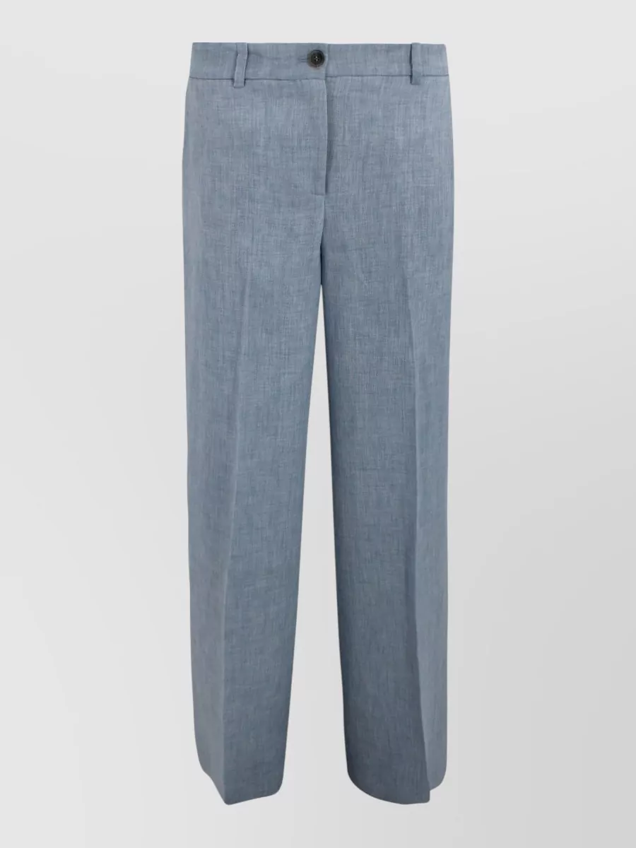 Parosh linen high-rise tailored trousers