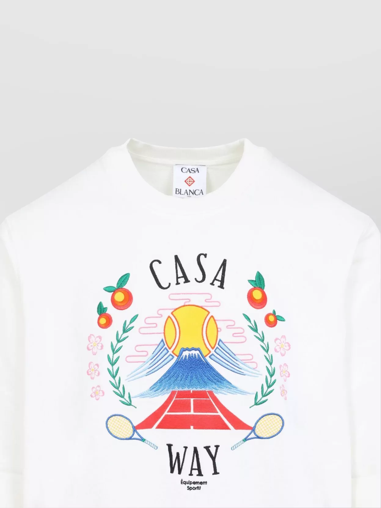 Casablanca Cotton Crew Neck Sweatshirt With Graphic Print