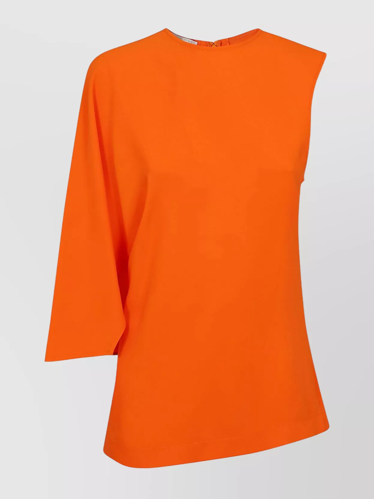 Stella Mccartney Asymmetric Cape-detailed Top In Orange