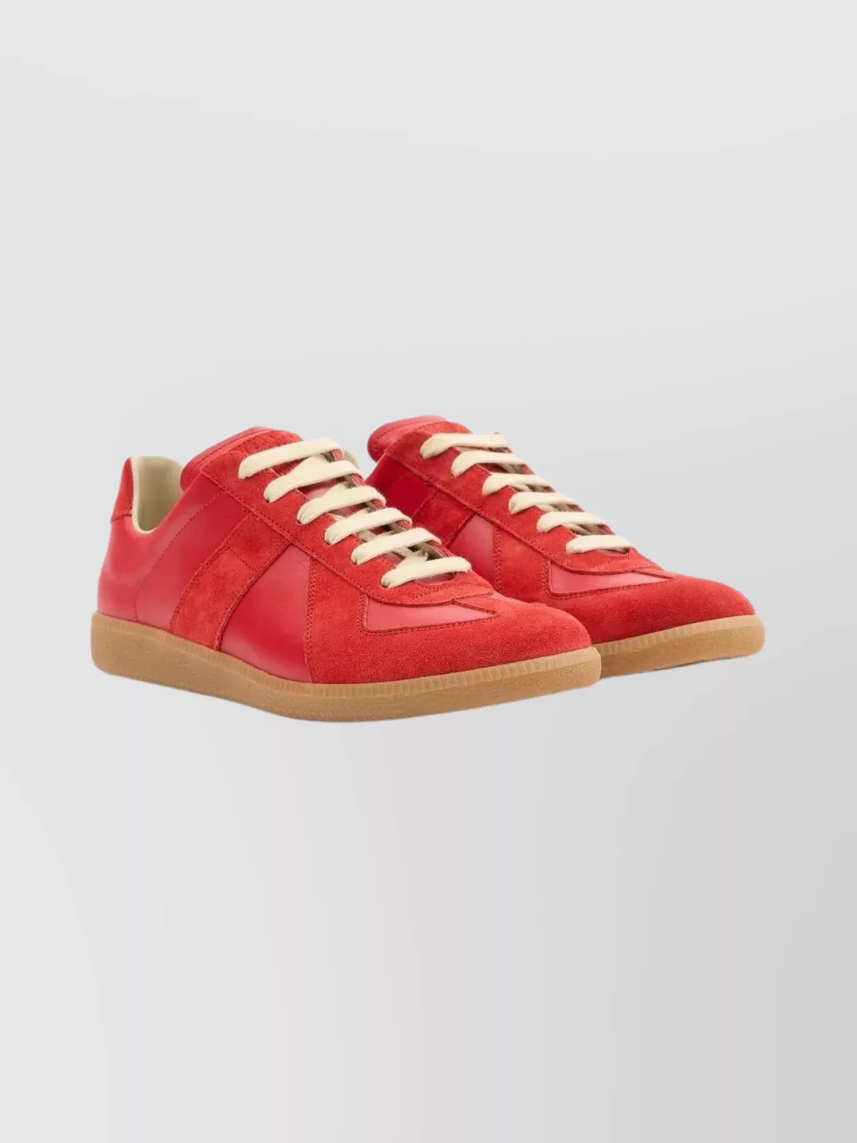Maison Margiela Modern Sneakers With Suede Panels And Rubber Sole